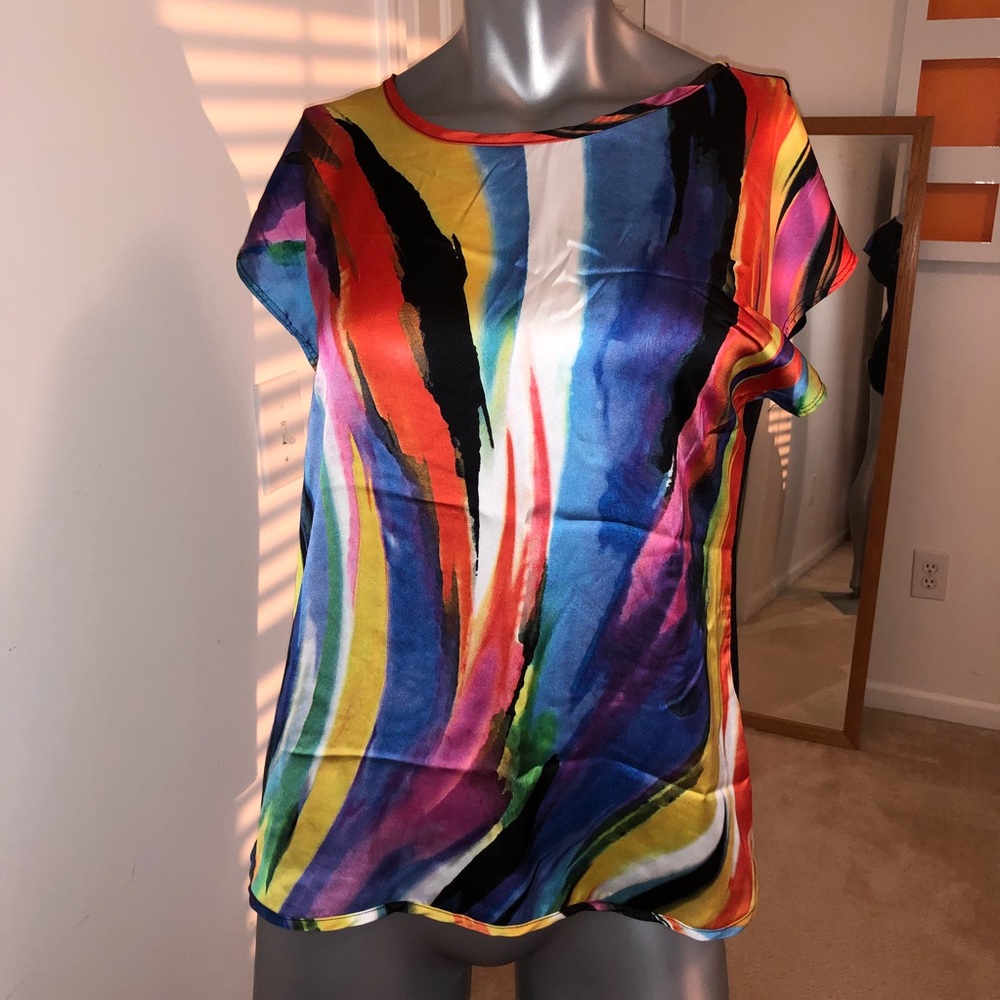Cha Cha Vente🌈 colorful top EUC